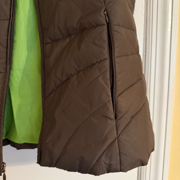Kenneth Cole Reaction Down Quilted Vest Womens Size Medium Brown Pockets - Picture 5 of 9